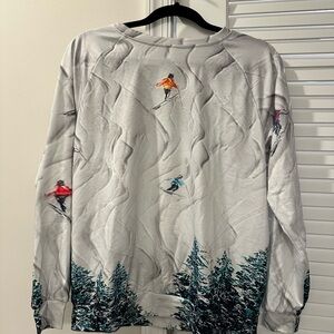 Source Unknown White and Orange Graphic Hoodie